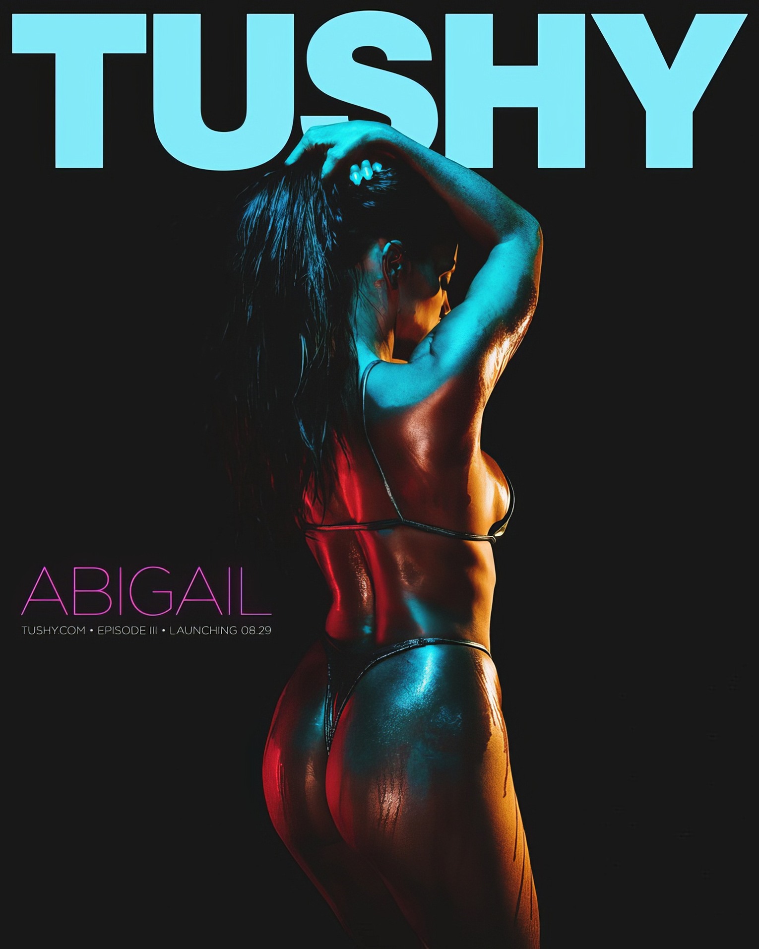 Abigail Mac, Abigail poster (Tushy, 2018) 30 Years Old Neon Silver Bright Swimsuit Porn Best Booty