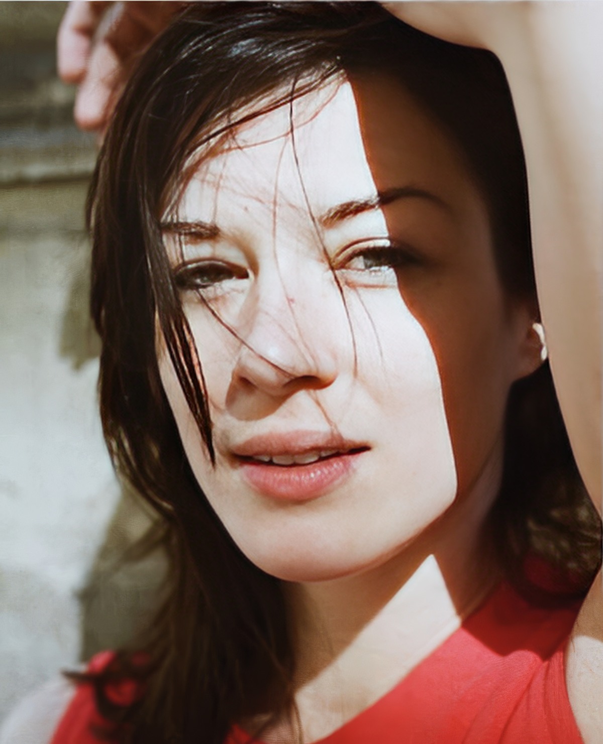 Stoya as Jessica Stoyadinovich at 33 Years Old (2019) Face Portrait MILF Brunette Slender Ivory Pale Skin Queen