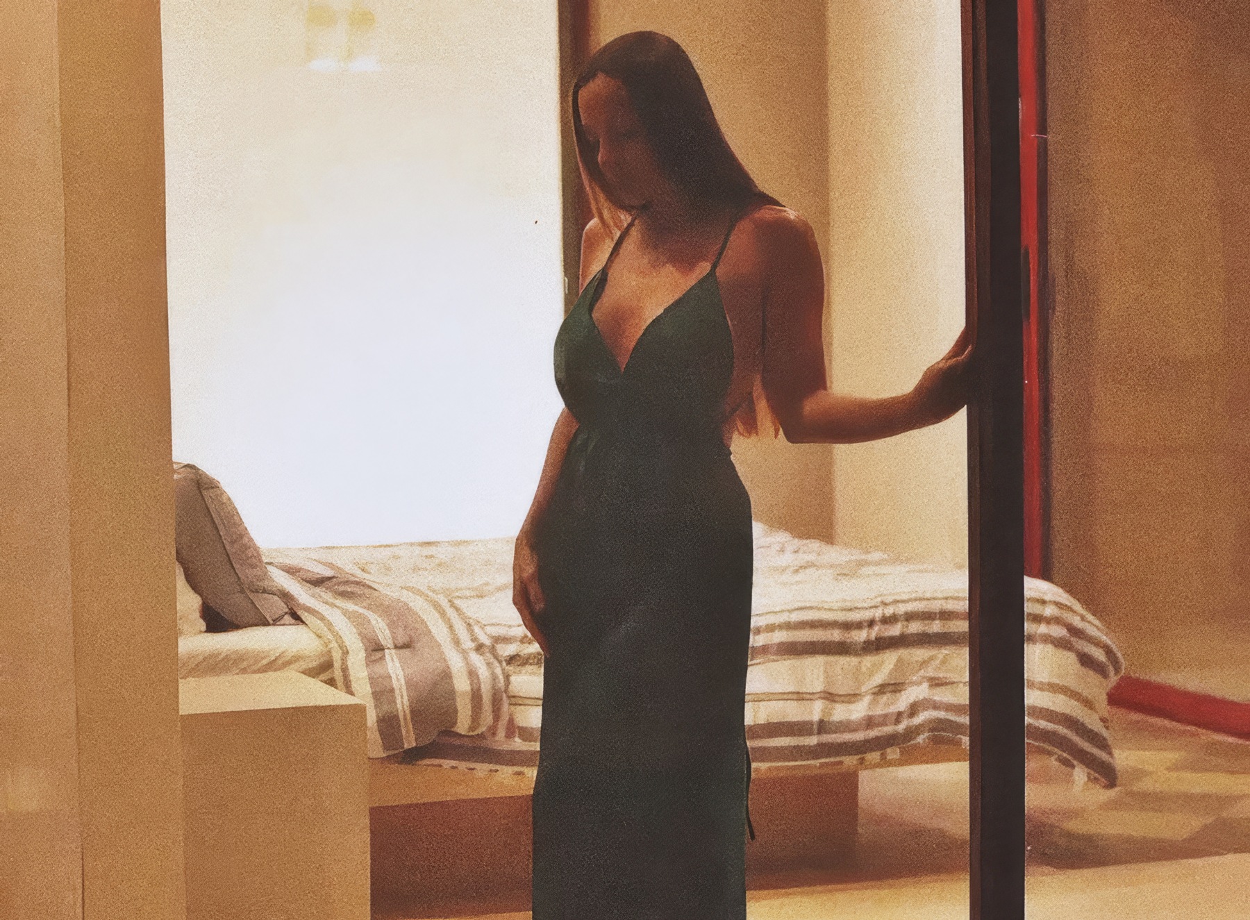 Abigail Mac at 37 Years Old Birthday as Selfie Hotwife Night Dress Bedroom (2025)