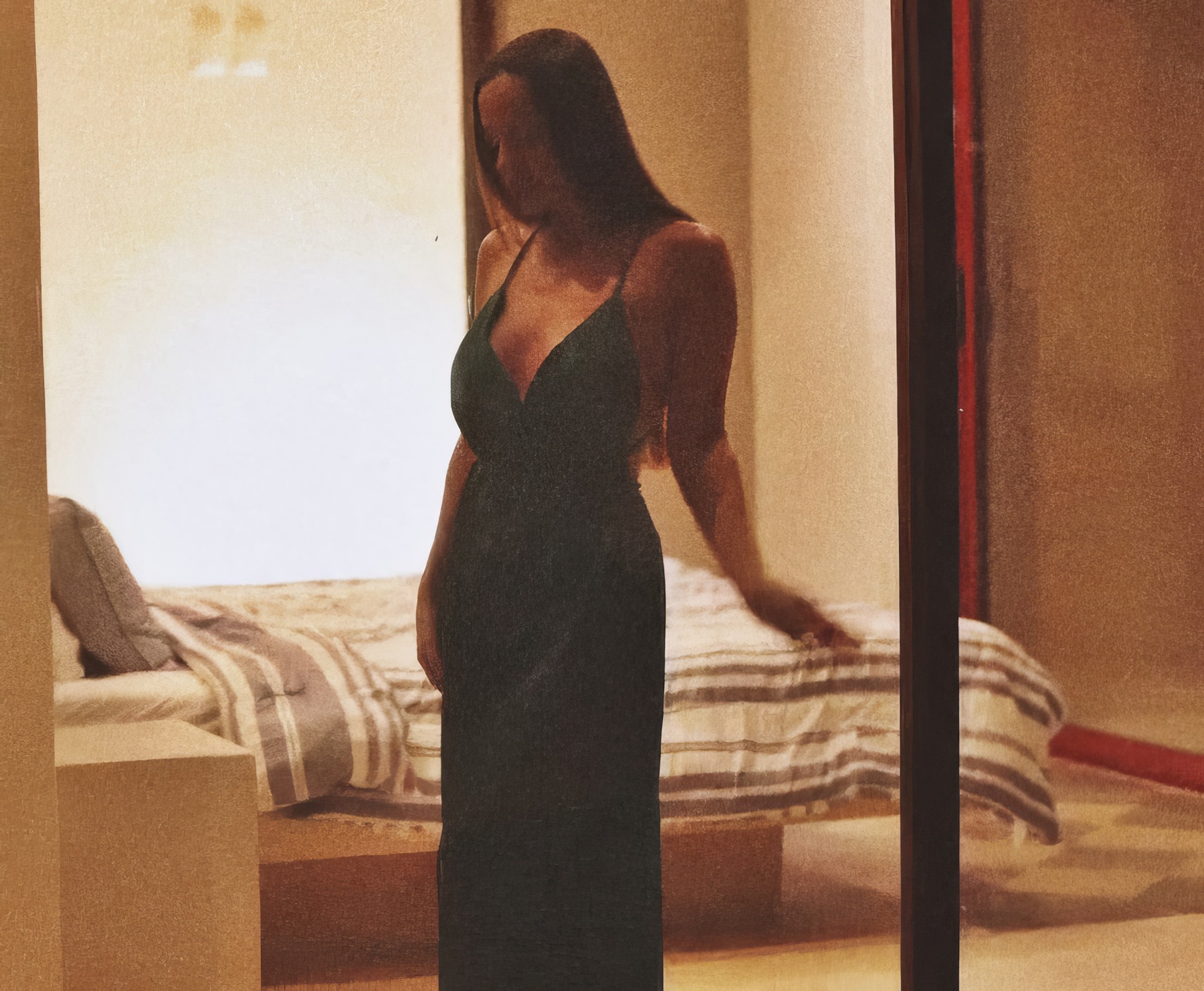 Abigail Mac at 37 Years Old Birthday as Selfie Hotwife Night Dress Bedroom (2025)