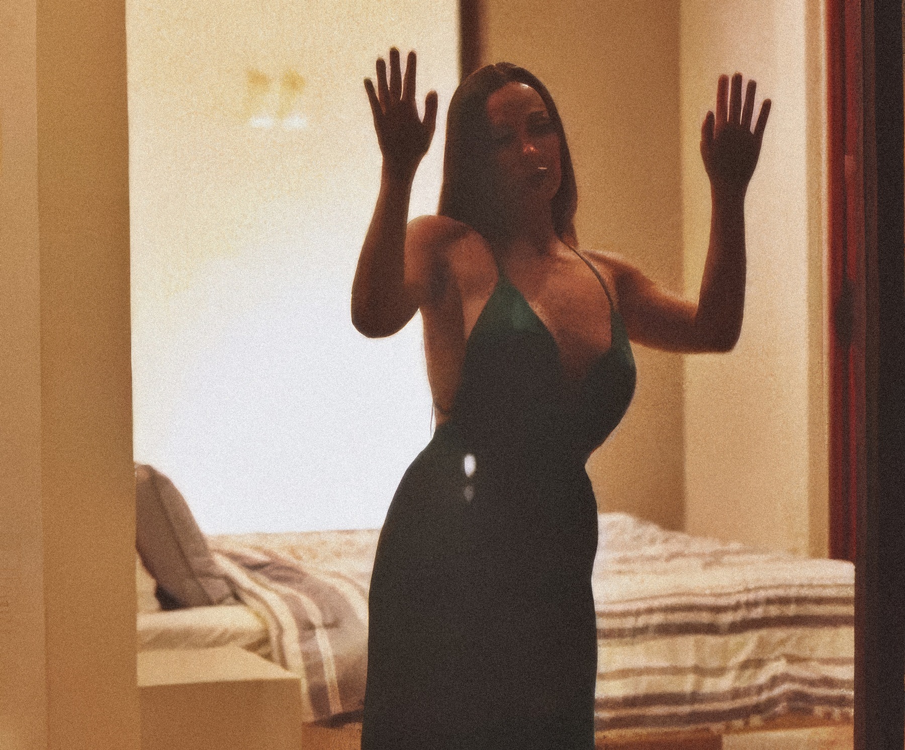 Abigail Mac at 37 Years Old Birthday as Selfie Hotwife Night Dress Bedroom (2025)