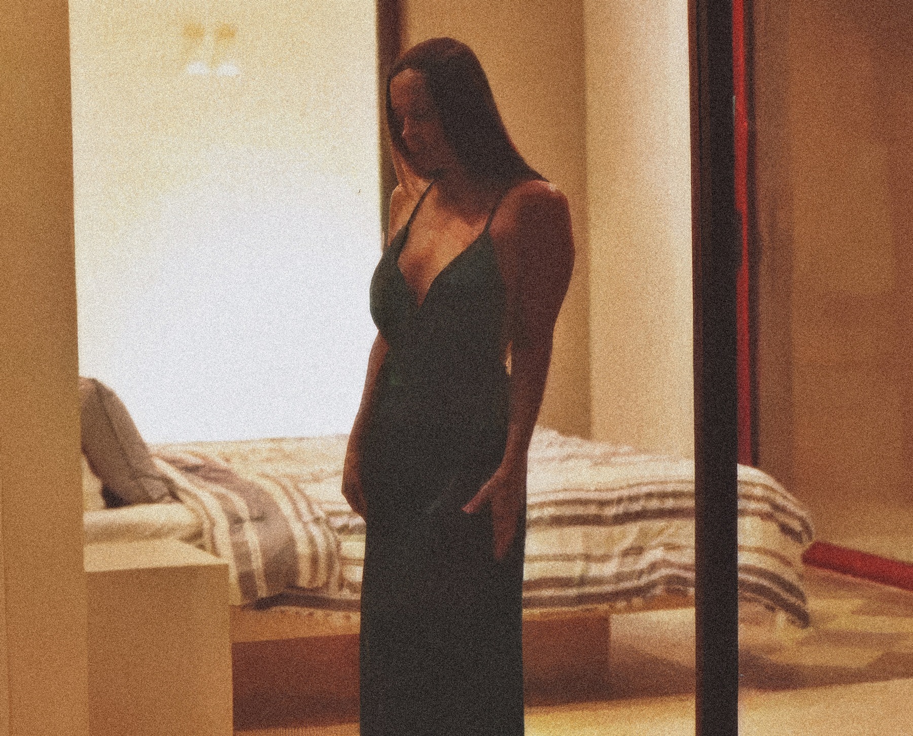 Abigail Mac at 37 Years Old Birthday as Selfie Hotwife Night Dress Bedroom (2025)