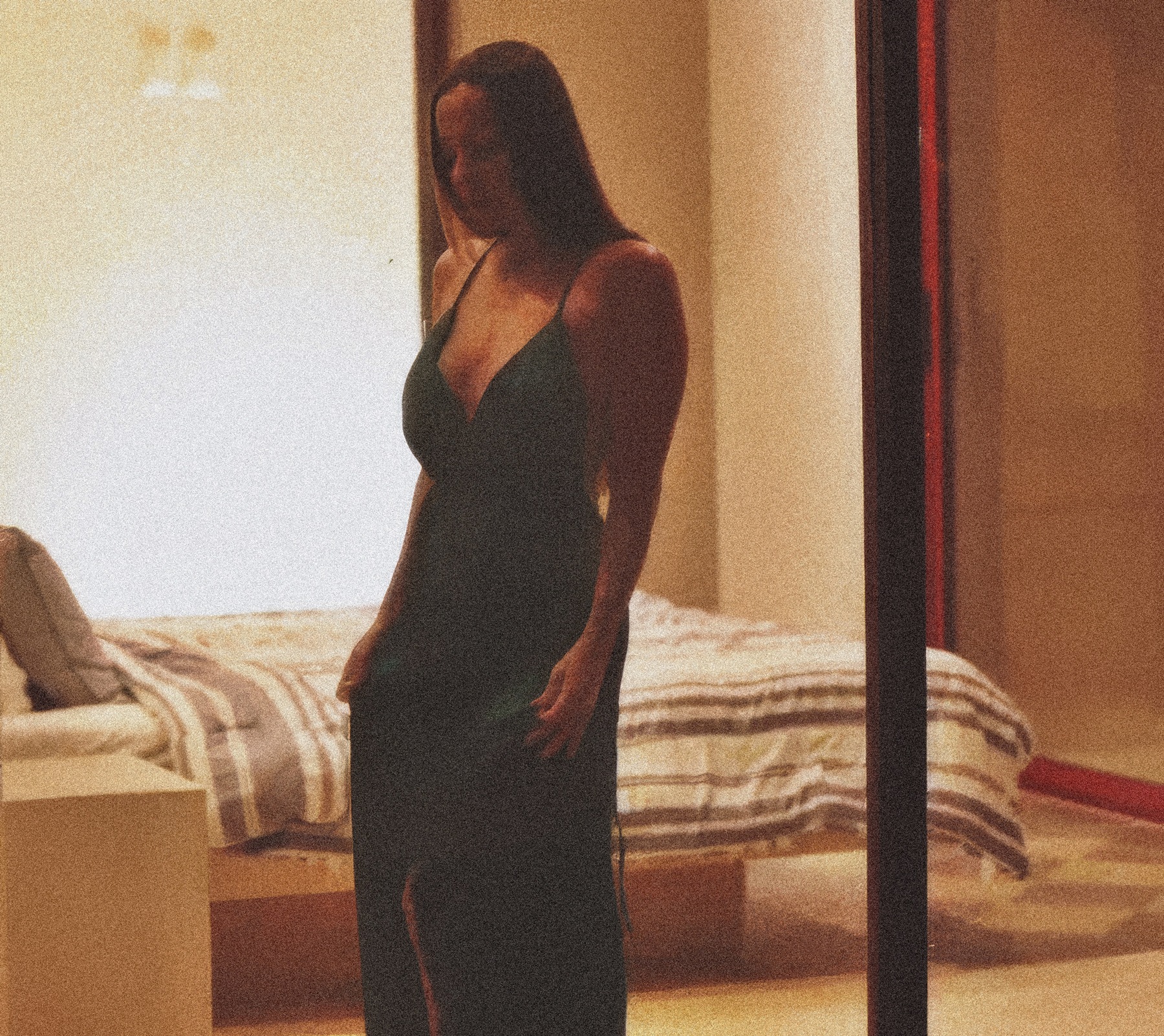 Abigail Mac at 37 Years Old Birthday as Selfie Hotwife Night Dress Bedroom (2025)