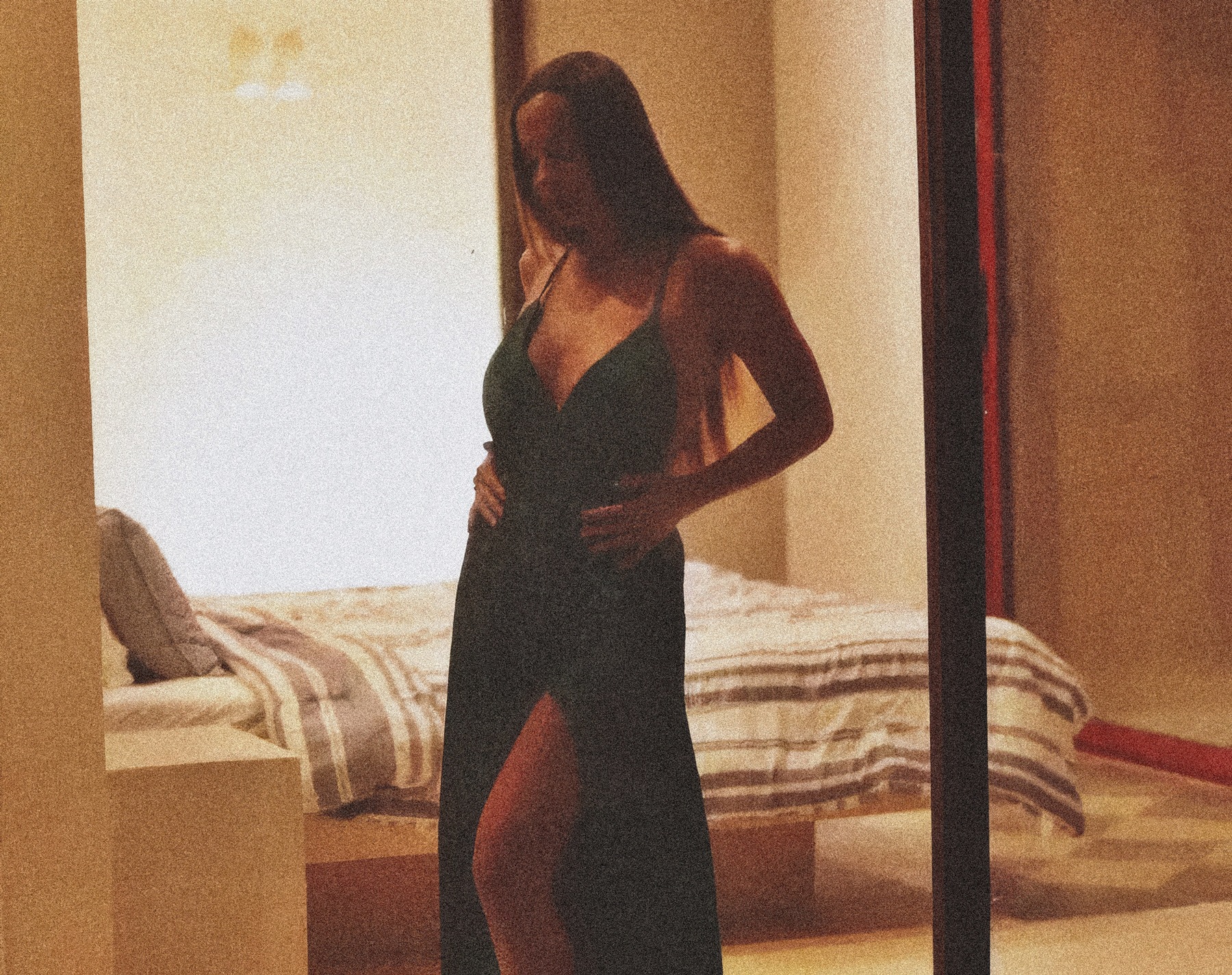 Abigail Mac at 37 Years Old Birthday as Selfie Hotwife Night Dress Bedroom (2025)