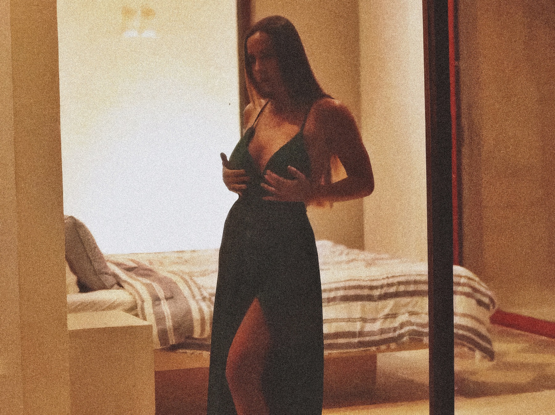 Abigail Mac at 37 Years Old Birthday as Selfie Hotwife Night Dress Bedroom (2025)