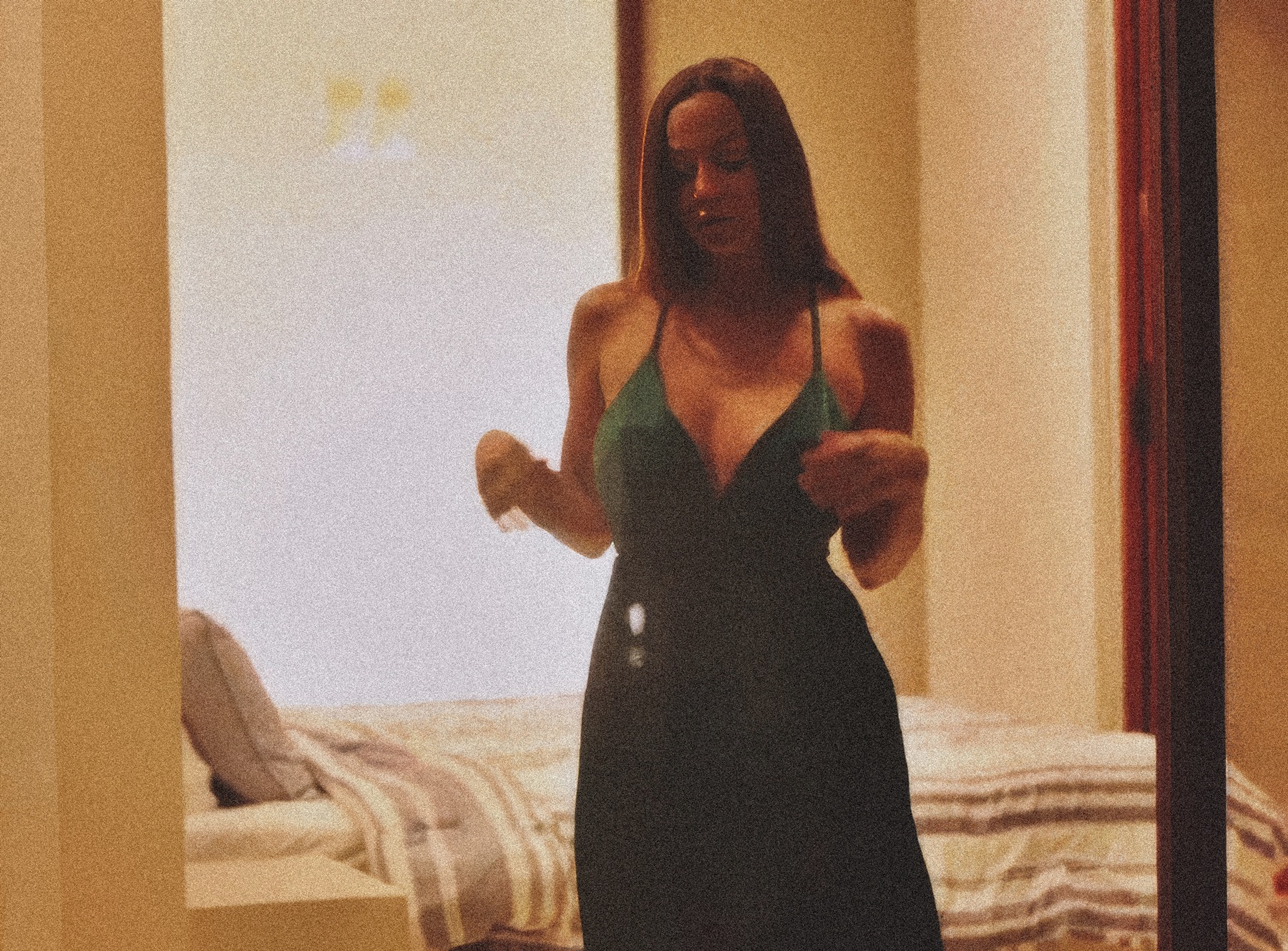 Abigail Mac at 37 Years Old Birthday as Selfie Hotwife Night Dress Bedroom (2025)