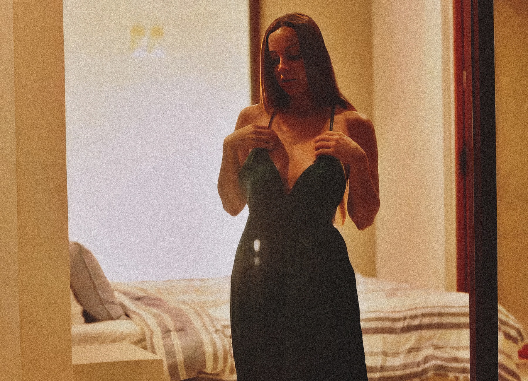 Abigail Mac at 37 Years Old Birthday as Selfie Hotwife Night Dress Bedroom (2025)