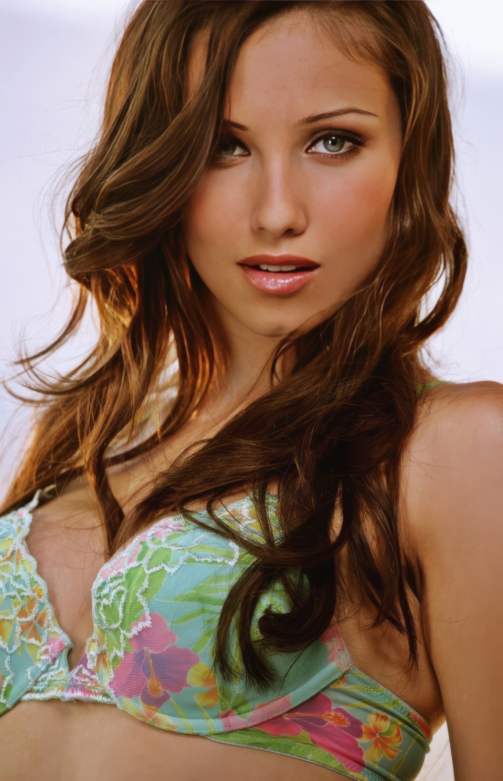 Celeste Star at 18 Years Old as All-Girl Perfomer Debut as New Starlet Slender Teenager (2003-2004) Green Swimsuit Bikini