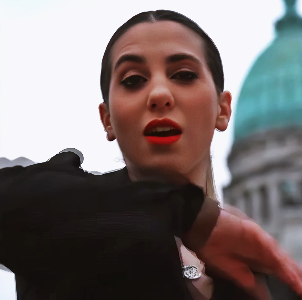 Cinthia Fernandez at 32 Years Old Face Portrait Red Lips Tango (Argentine National Congress, 2021)