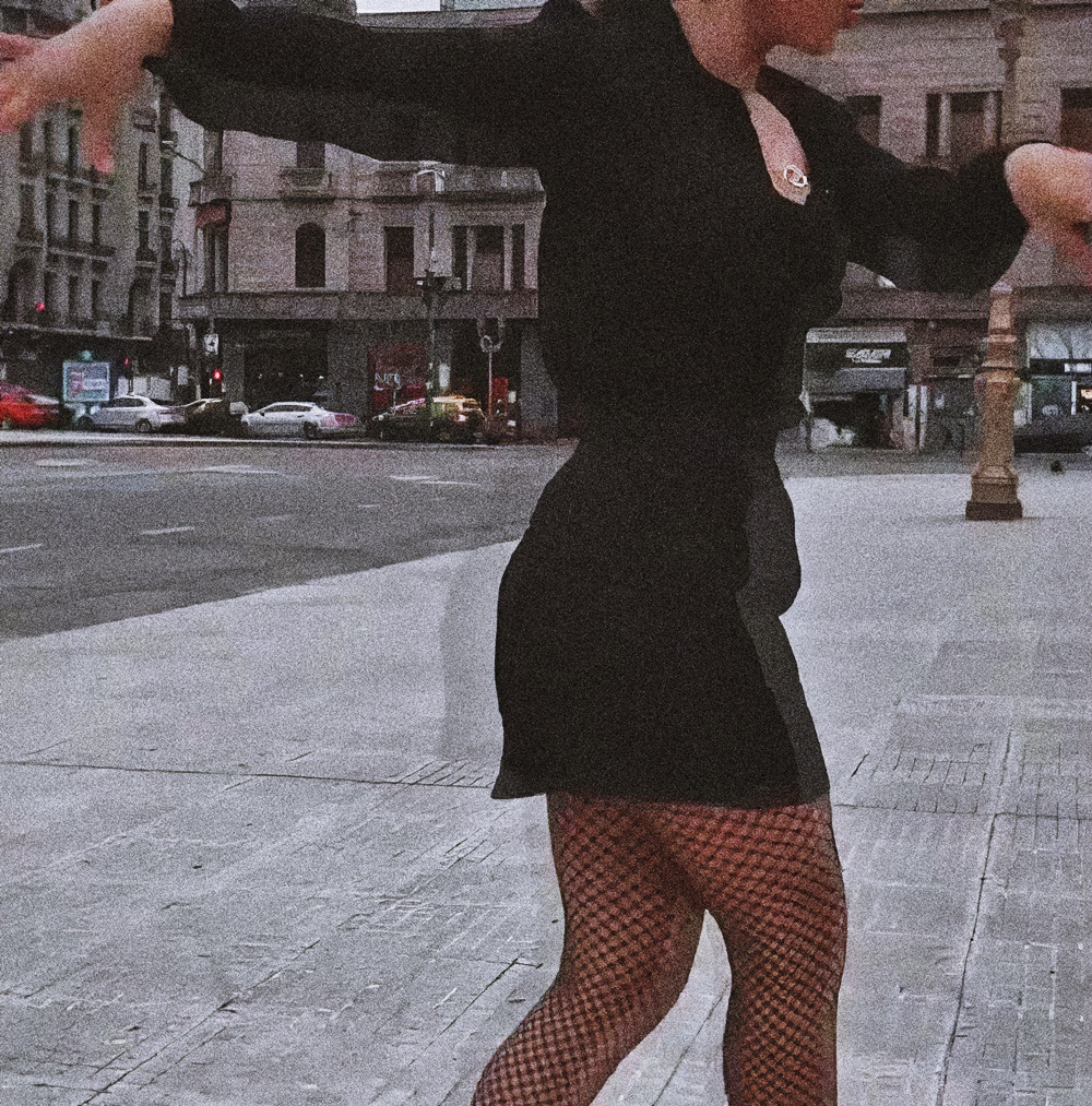 Cinthia Fernandez at 32 Years Old: Black Sexy Dress and Stocking Fishnet Lingerie (Argentine National Congress, 2021)