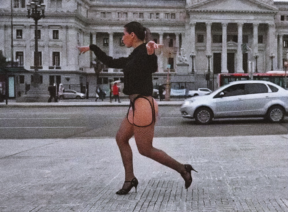 Cinthia Fernandez at 32 Years Old: Black Sexy Dress and Stocking Fishnet Lingerie (Argentine National Congress, 2021)