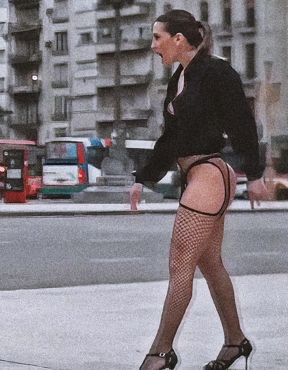 Cinthia Fernandez at 32 Years Old: Black Sexy Dress and Stocking Fishnet Lingerie (Argentine National Congress, 2021)