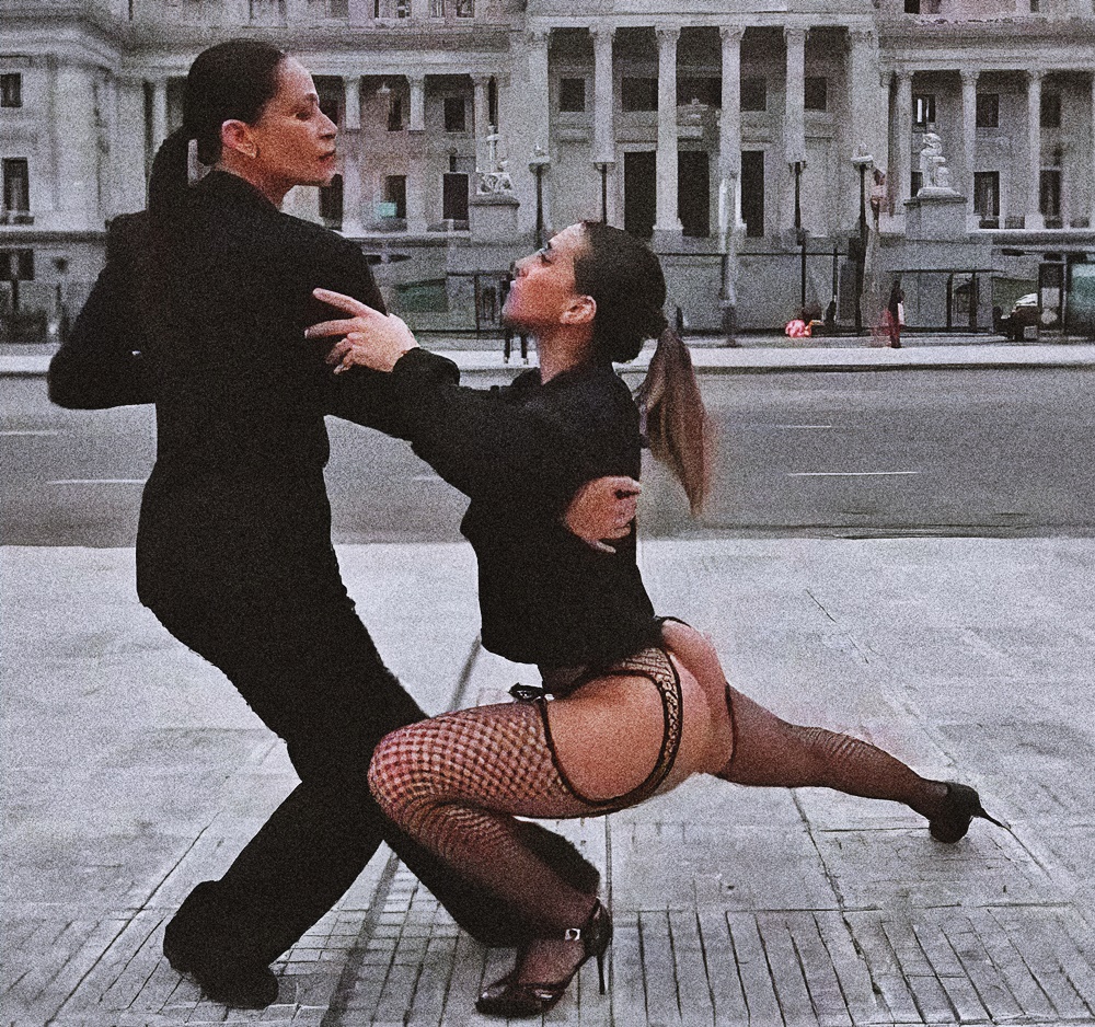 Cinthia Fernandez at 32 Years Old: Black Sexy Dress and Stocking Fishnet Lingerie (Argentine National Congress, 2021)