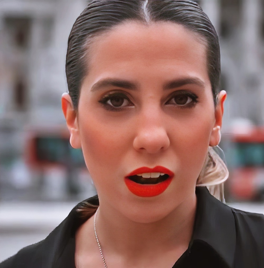 Cinthia Fernandez at 32 Years Old Face Portrait Red Lips Tango (Argentine National Congress, 2021)