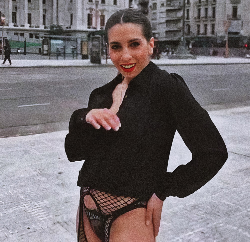Cinthia Fernandez at 32 Years Old: Black Sexy Dress and Stocking Fishnet Lingerie (Argentine National Congress, 2021)