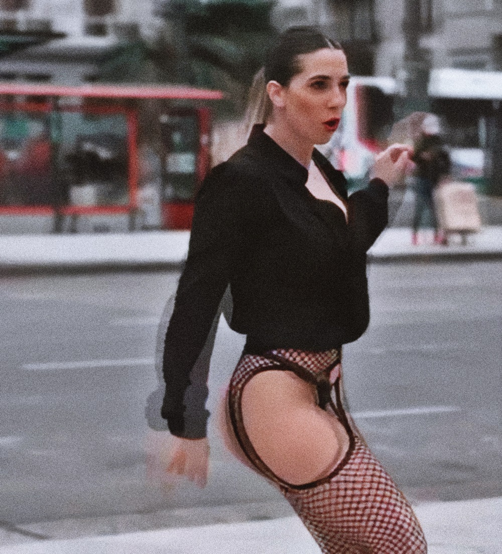 Cinthia Fernandez at 32 Years Old: Black Sexy Dress and Stocking Fishnet Lingerie (Argentine National Congress, 2021)