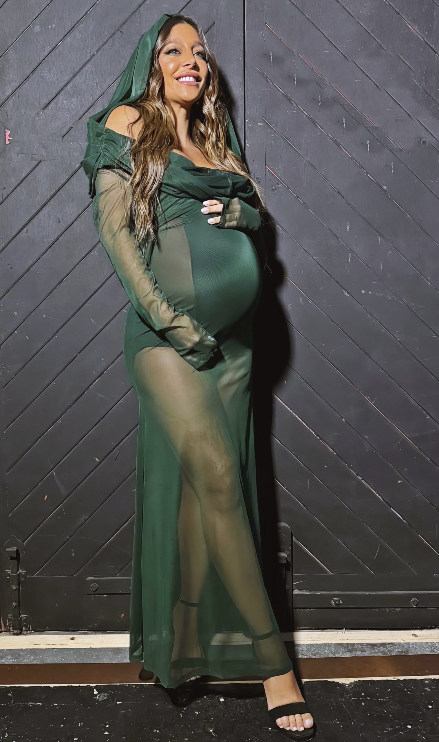 Sol Perez at 31 Years Old: Pegnated and Sexy White Bodysuit Dress (2025)