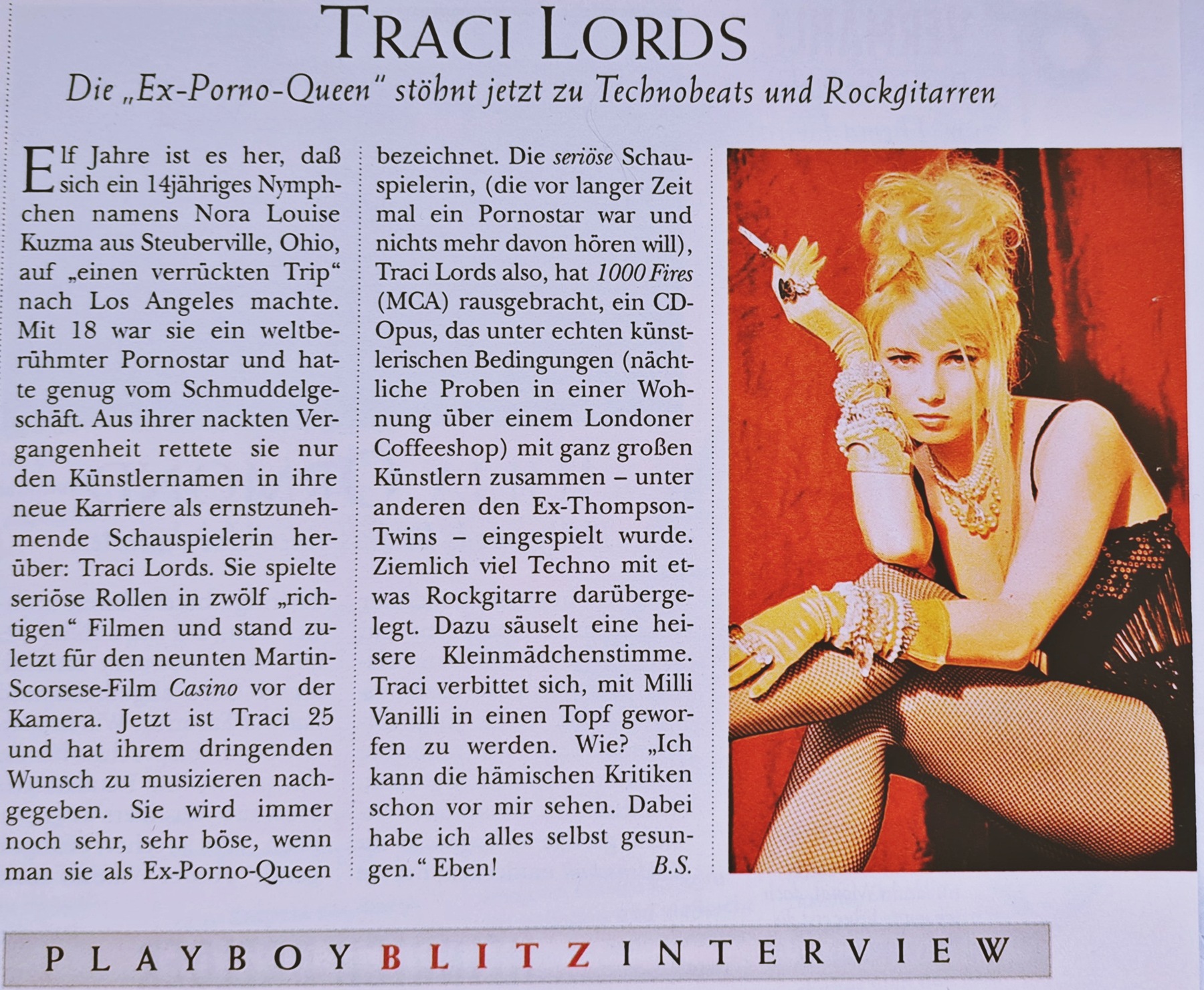 Traci Lords: Ex Porno Queem (Germany Magazine, 1988)