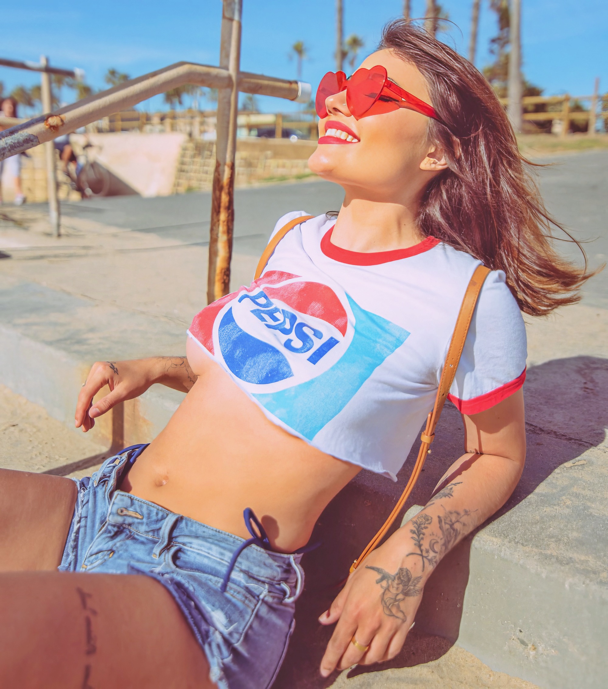 Adria Rae at 26 Years Old as Erotic Fashion Model New Big Busty (2022) Pepsi T-Shirt Fashion Pornstar