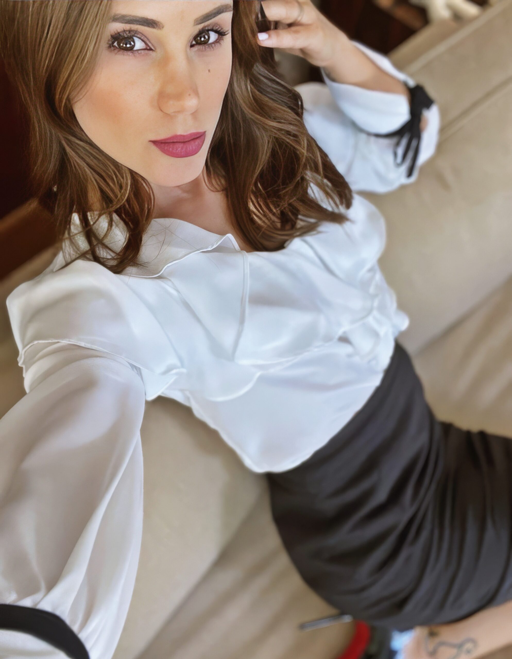 Little Caprice at 32 Years Old as MILF Lady Wifey Night Elegance Face Portrait French Brunette Natural Perfomer (2020)