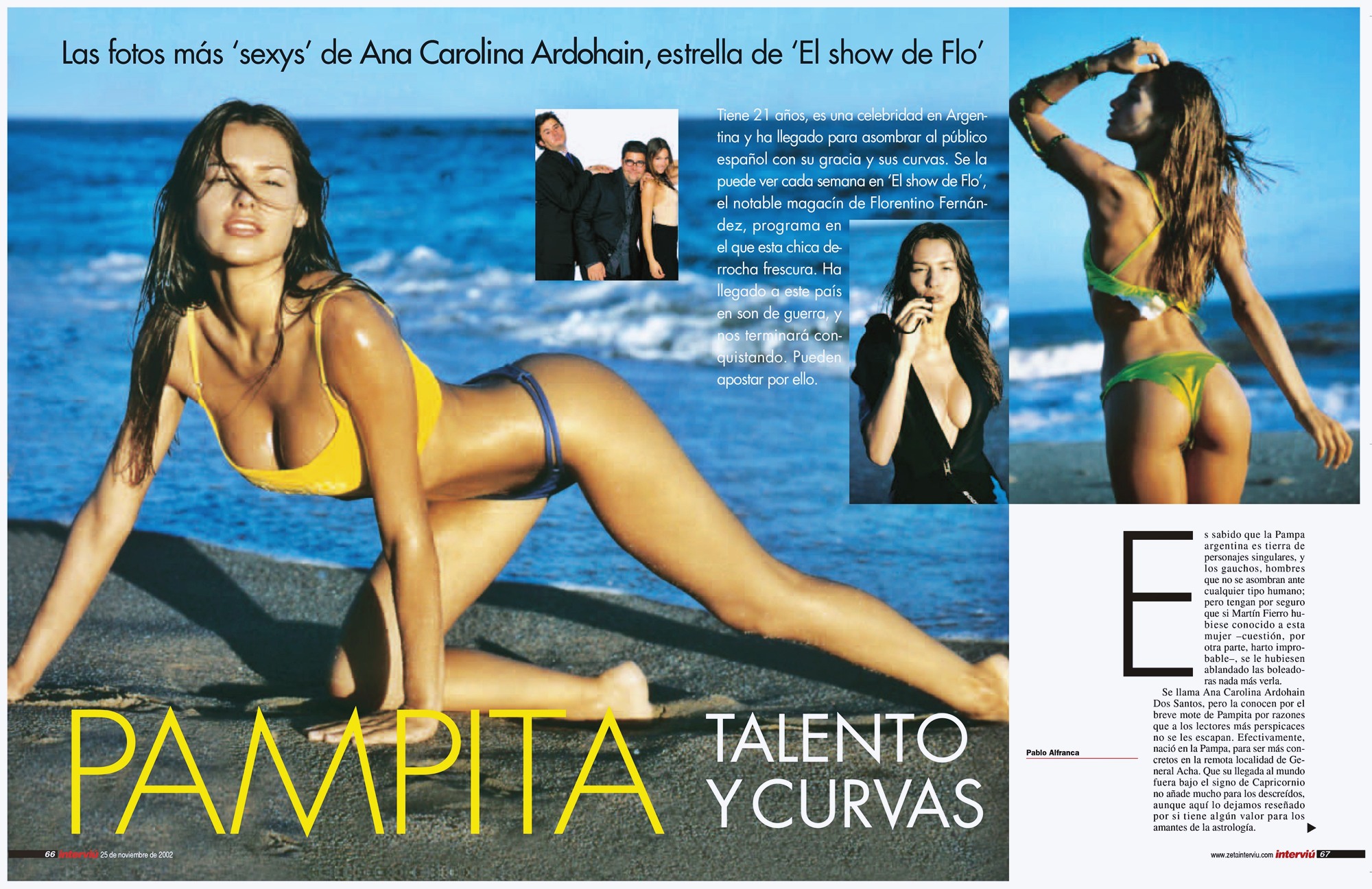 Carolina Ardohain Pampita at 24 Years Old: Magazine (2002)