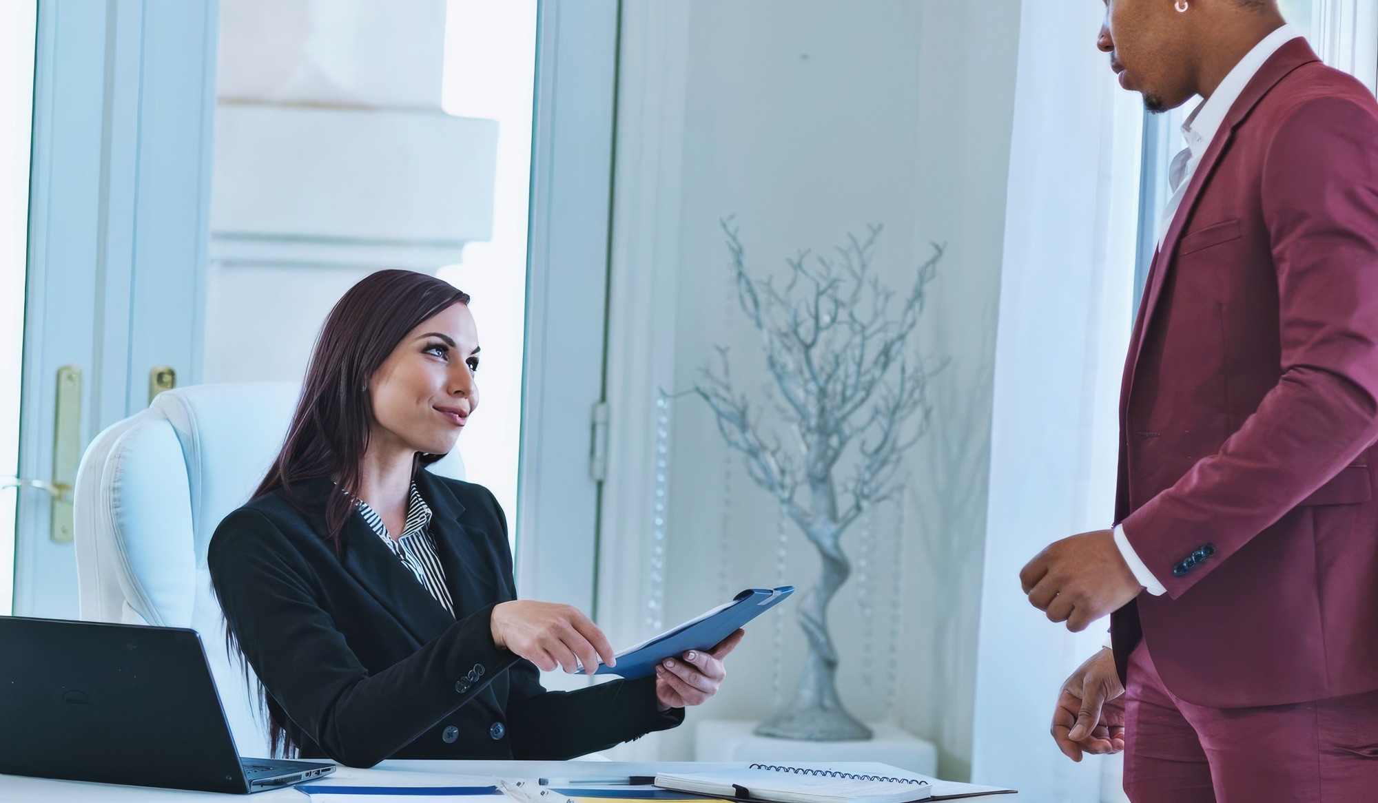 Aidra Fox at 22 Years Old: Boss Lady (DarkX, 2018) Executive Dress Redhead Nubile Natural