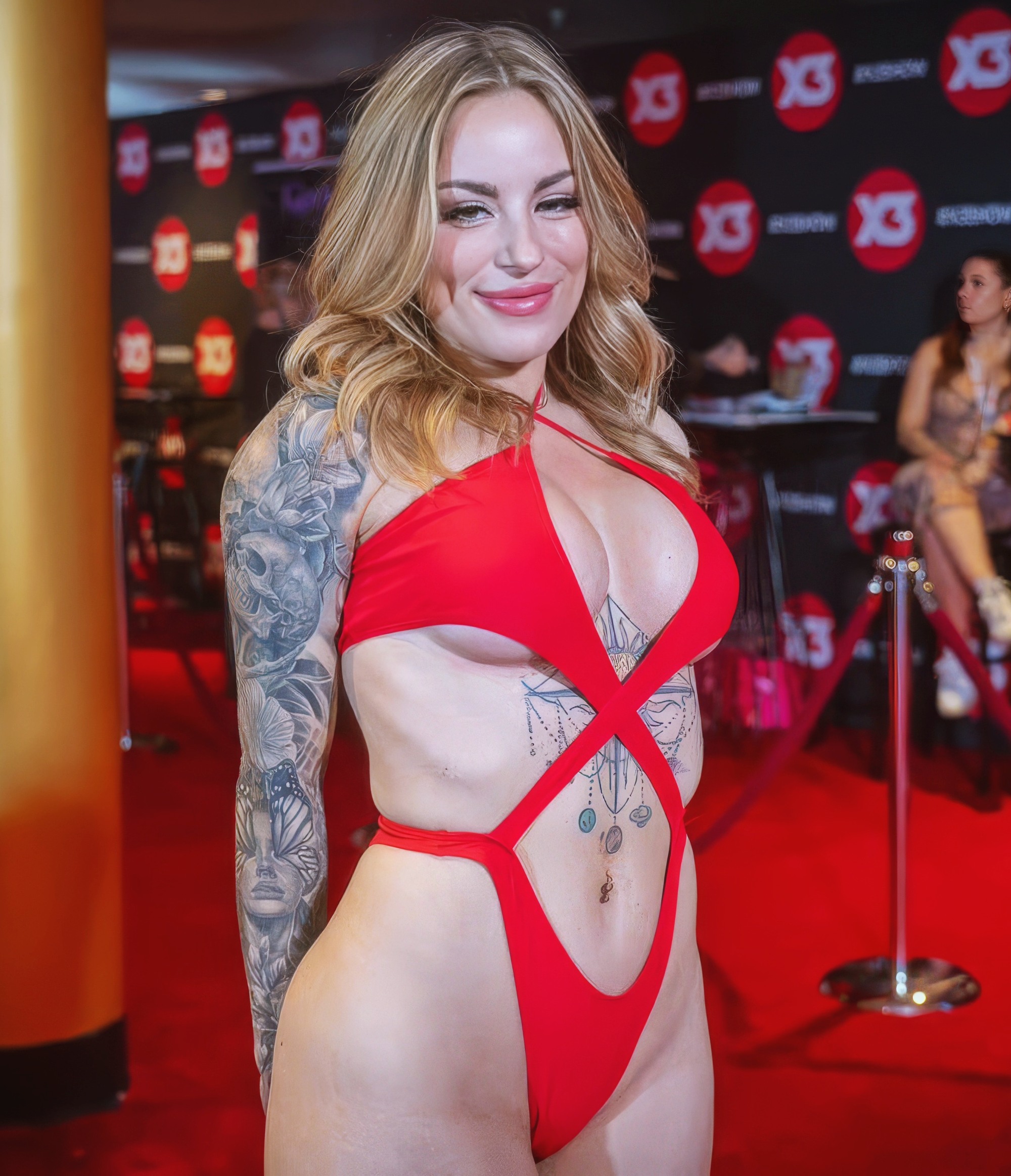 Anna Claire Clouds at 30 Years Old as MILF Busty Blonde in Red Whore Swimsuit Lingerie New Big Boobs 2026