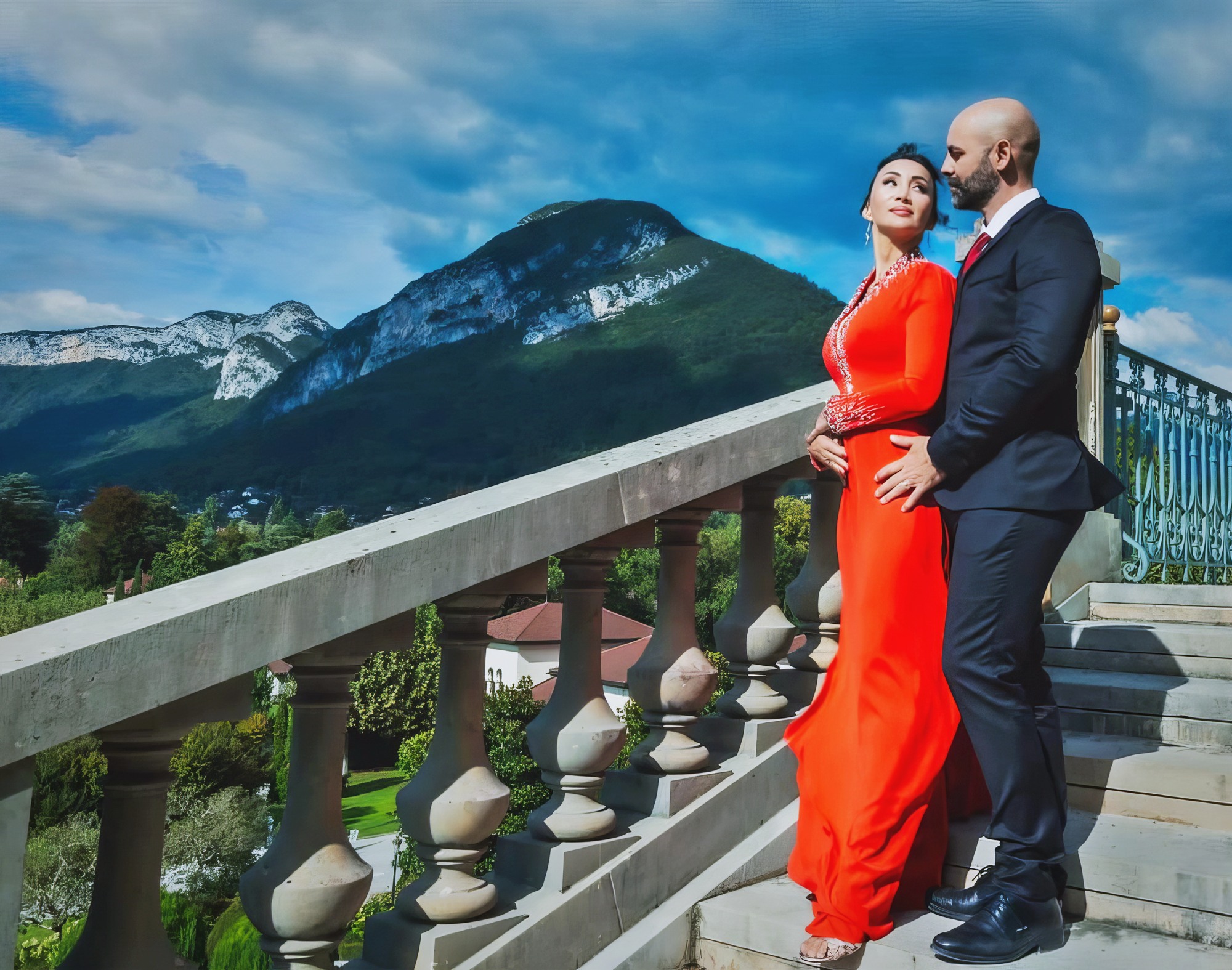Katsuni as Céline Tran and Married (2024) Retired French Asian Perfomer Red Dress Mariage