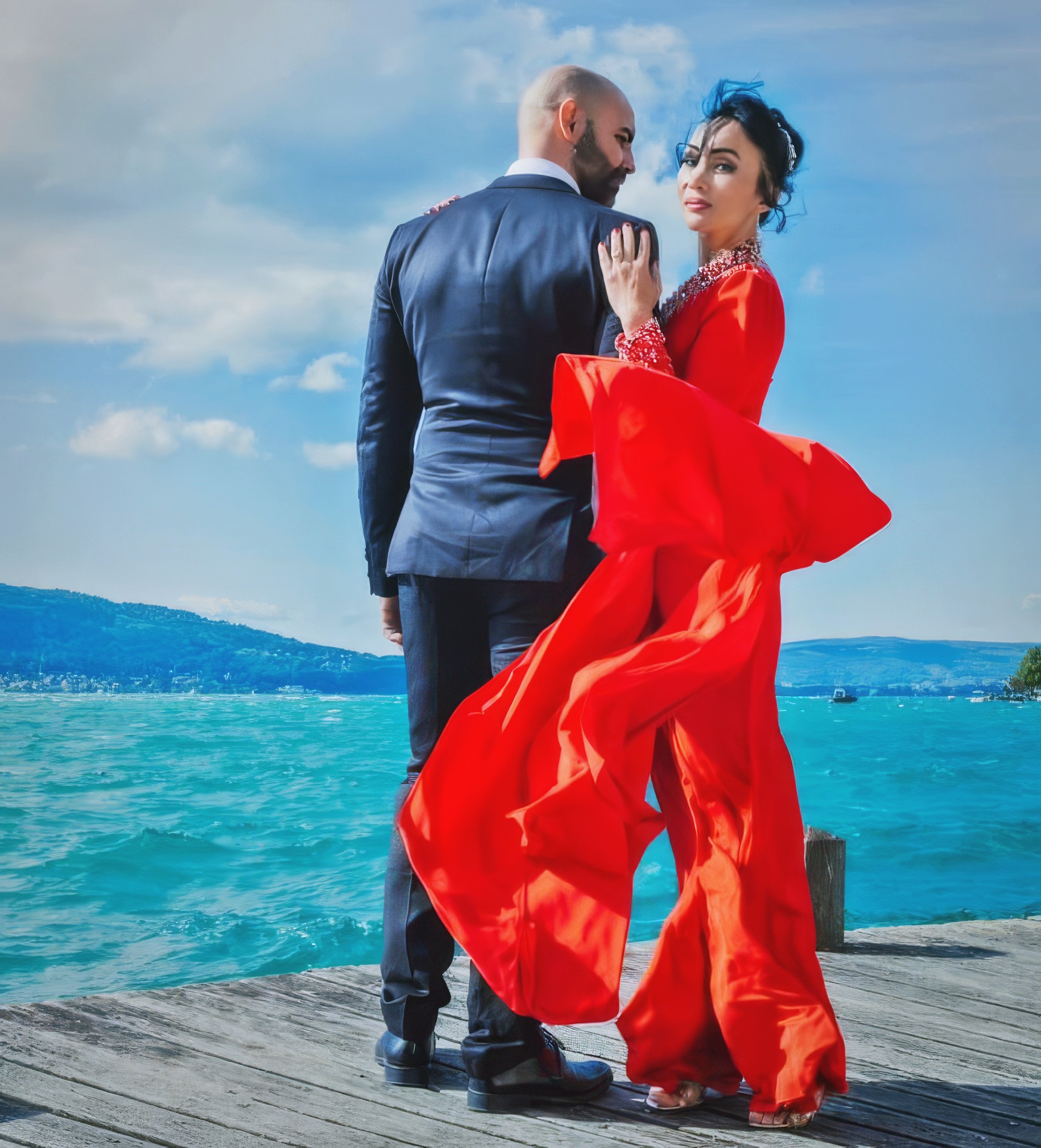 Katsuni as Céline Tran and Married (2024) Retired French Asian Perfomer Red Dress Mariage