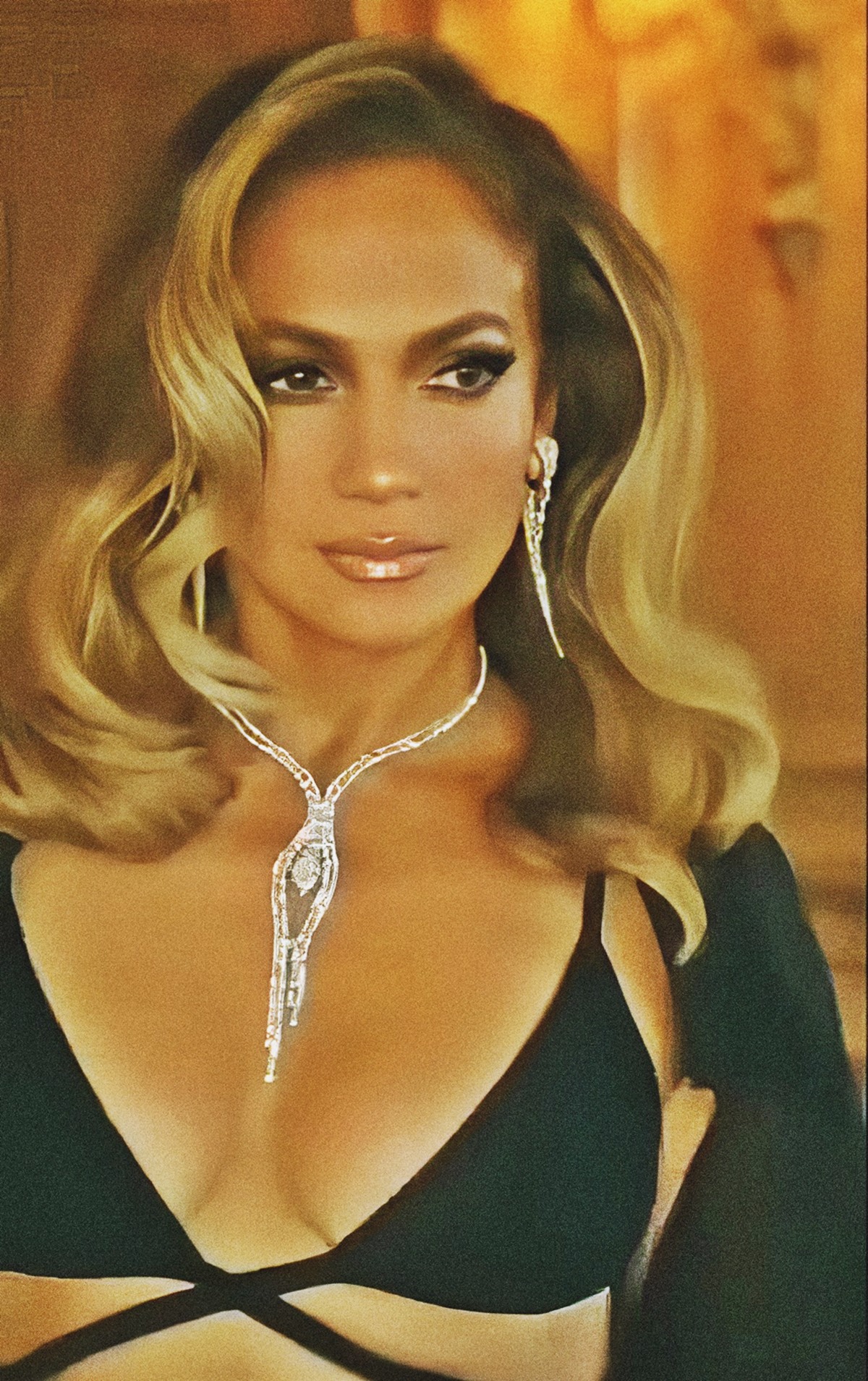 Jennifer Lopez at 55 Years Old as Erotic Sexy Lady Black Nightdress (2025)