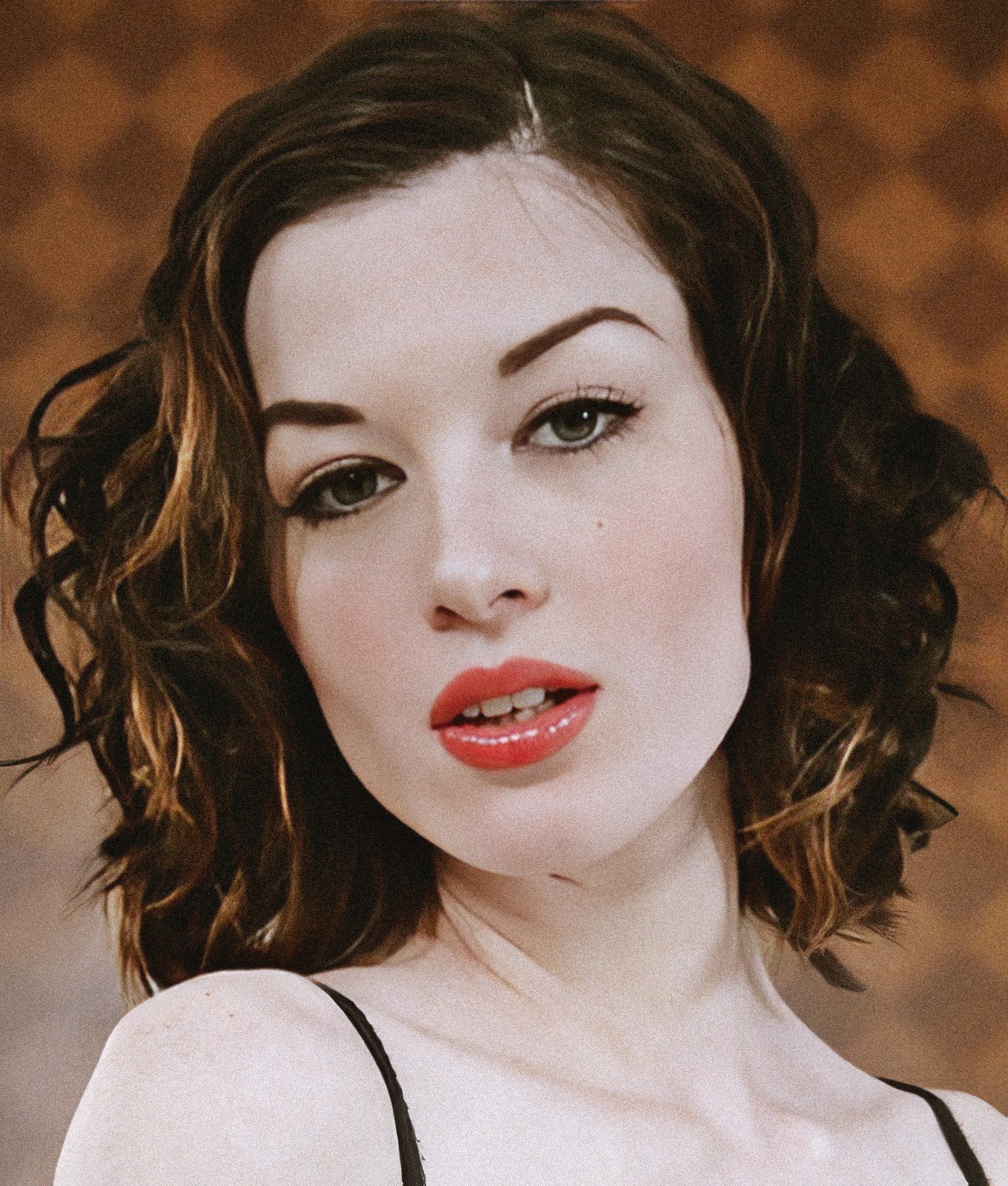 Stoya at 23 Years Old as Digital Playgroud Contract Girl: Face Portraits (2009) Brunette Dark Hair Beauty Nubile Red Lips