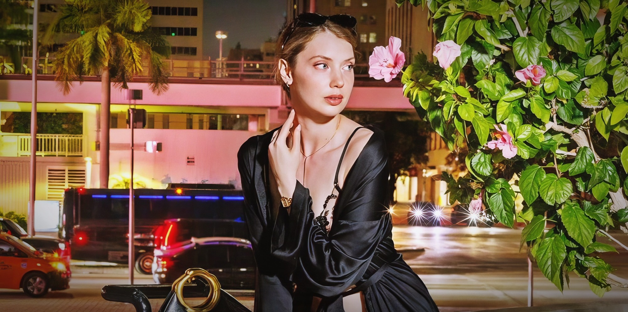 Elena Koshka at 32 Years Old: The Most Delicate Princess Slender Natural MILF (2025) Black Saten Dress Lingerie