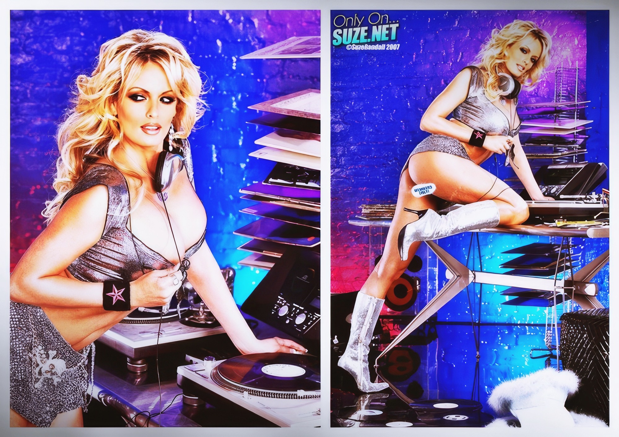 Stormy Daniels at 27 Years Old: Suze Net Randall 2006 Silver Bright Clothes as DJ Role Play