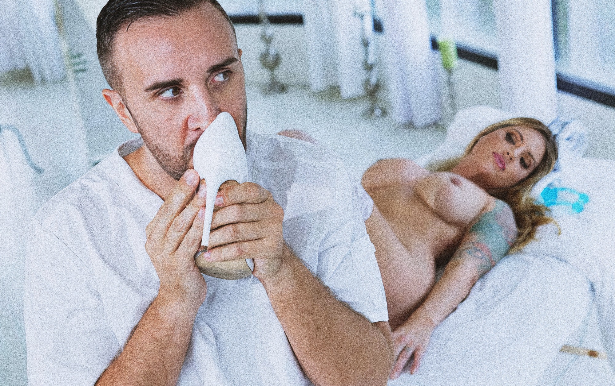 Teagan Presley at 32 Years Old Comeback as MILF Blonde Busty Bombshell: Head Over Heels (Brazzers, 2017) White Stockings Footjob