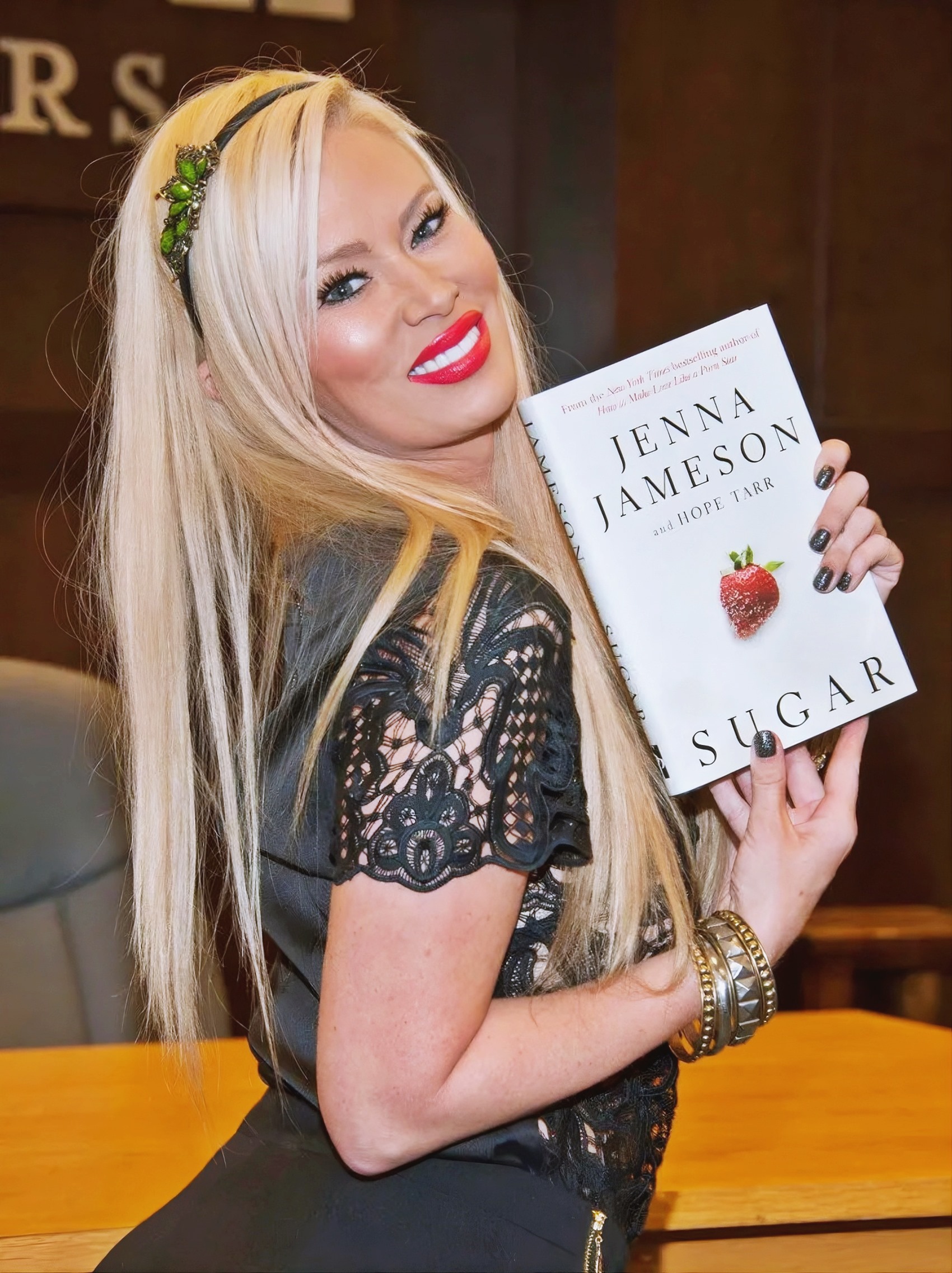 Jenna Jameson at 39 Years Old Presenting Suga Book (2012)