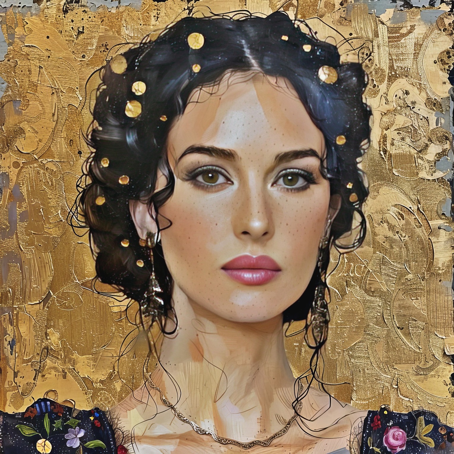Monica Bellicci at 60 Years Old Celebration as Gustav Klimt IA Paintings (2024)