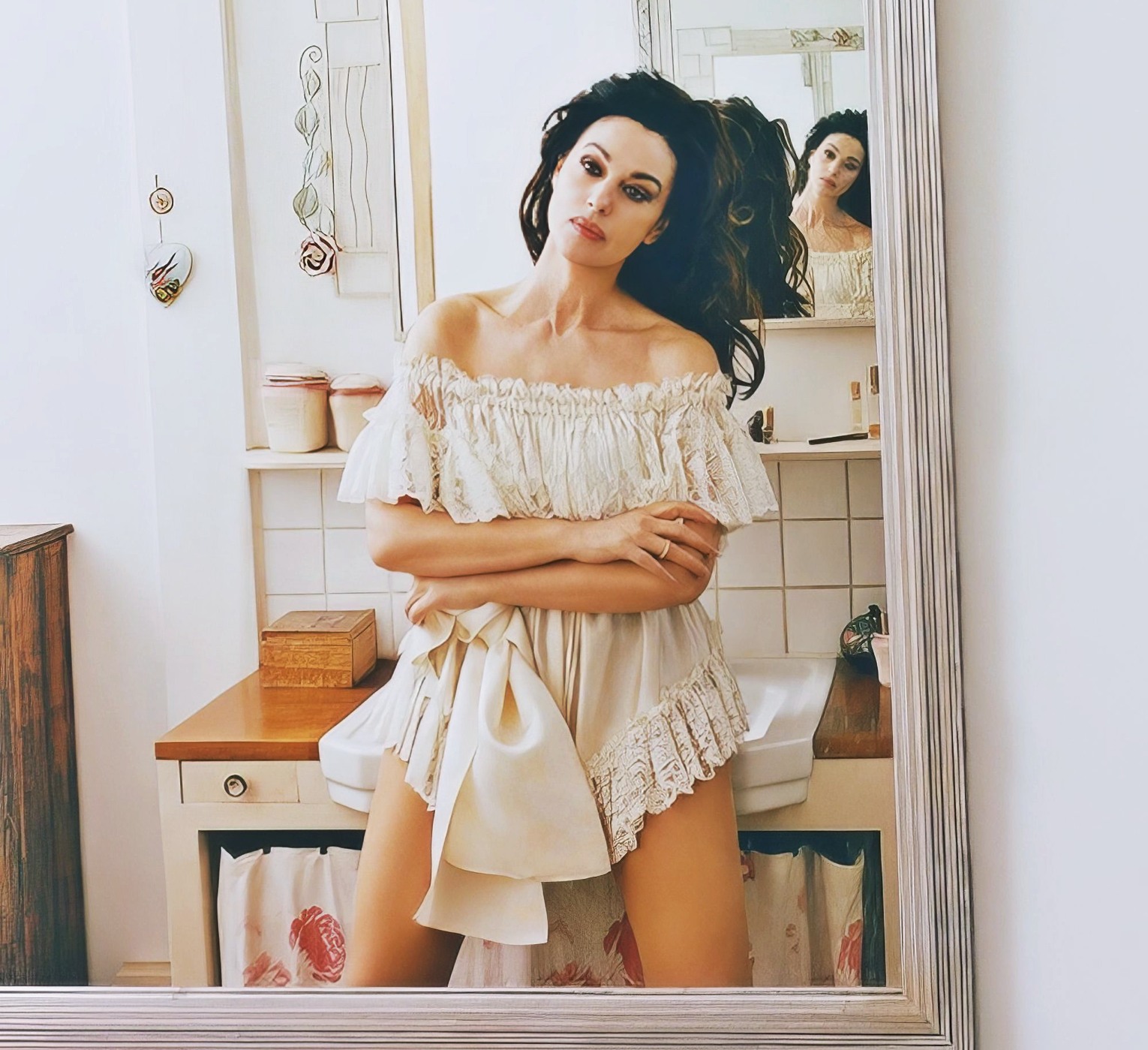 Monica Bellucci at 61 Years Old: Modern Weekly Style China Magazine (April 2026) MILF Italian Brunette Buxom Busty All Natural